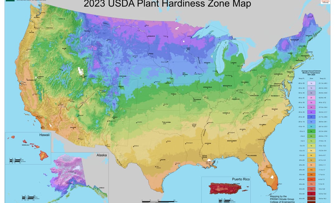 USDA Plant Hardiness Zone Maps